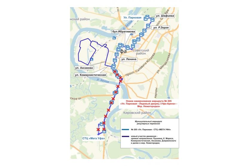 Карта уфы движение автобусов